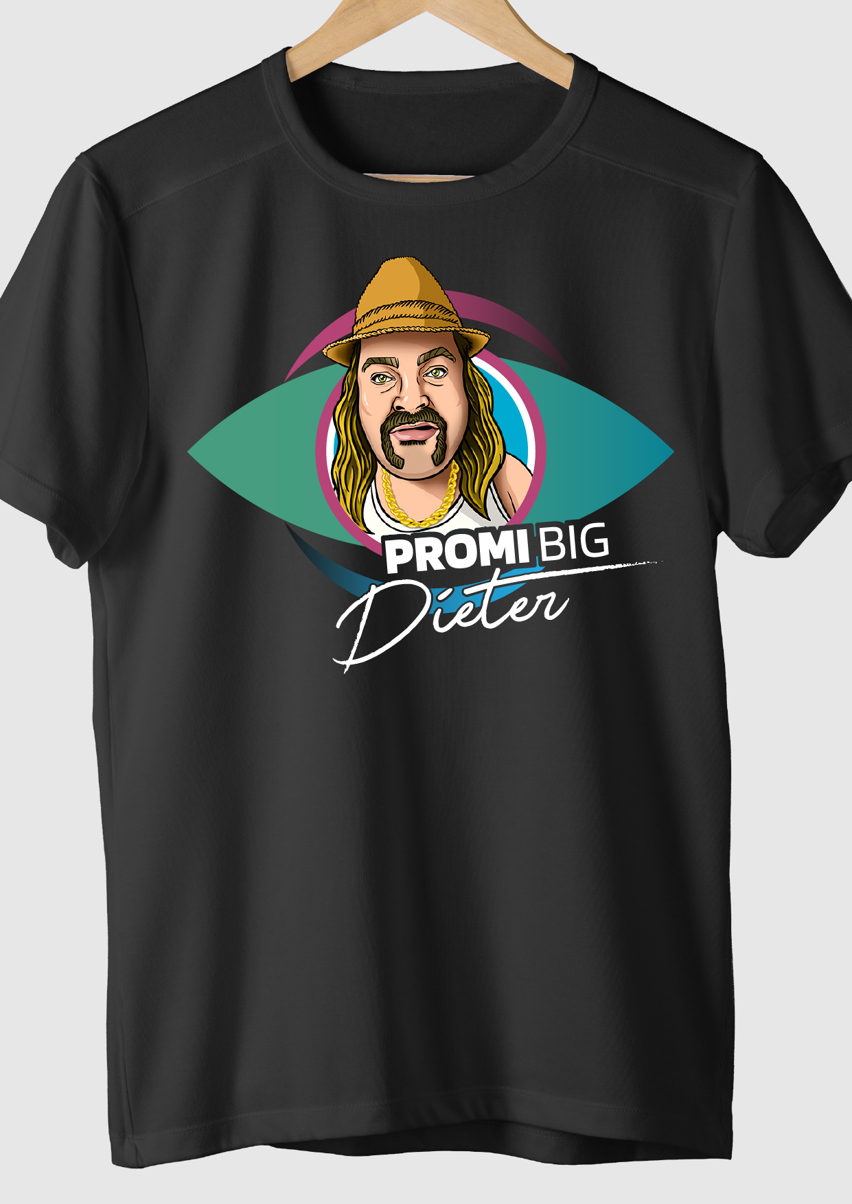 T-Shirt "Promi Big Dieter" Schwarz