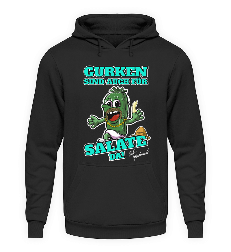 Hoodie "Gurken" Schwarz