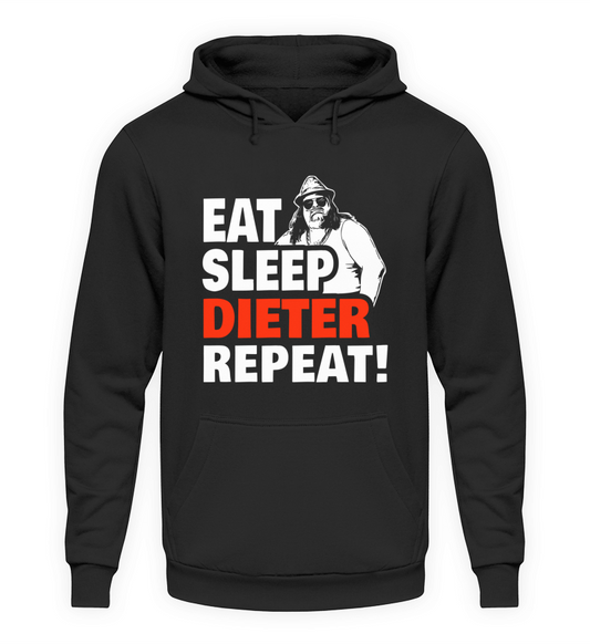 Hoodie "Eat, Sleep, Dieter" Schwarz