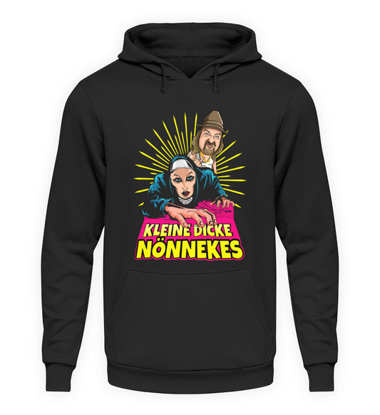 Hoodie "Nönnekes Cartoon" Schwarz